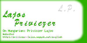 lajos priviczer business card